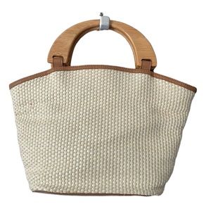 Fossil Bag Tote Wooden Handles